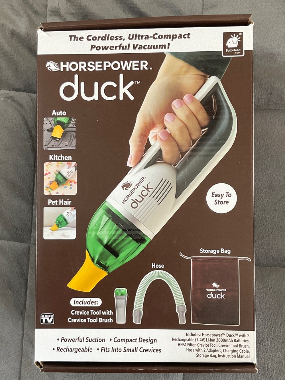 Horsepower Duck rechargeable handheld cordless vacuum NWT